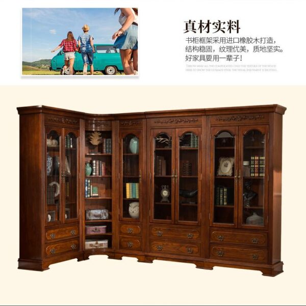 American solid wood bookshelf (customizable)