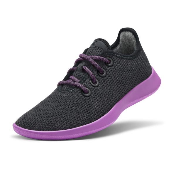 Men's Tree Runners - Natural Black (Lux Purple Sole)